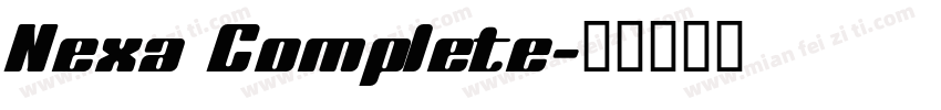 Nexa Complete字体转换